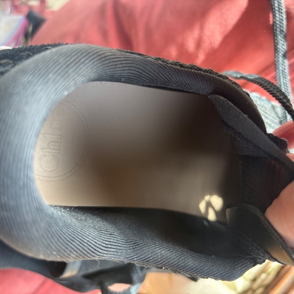 Chloe Nama Mixed Media Platform Sneakers - Picture 6 of 9